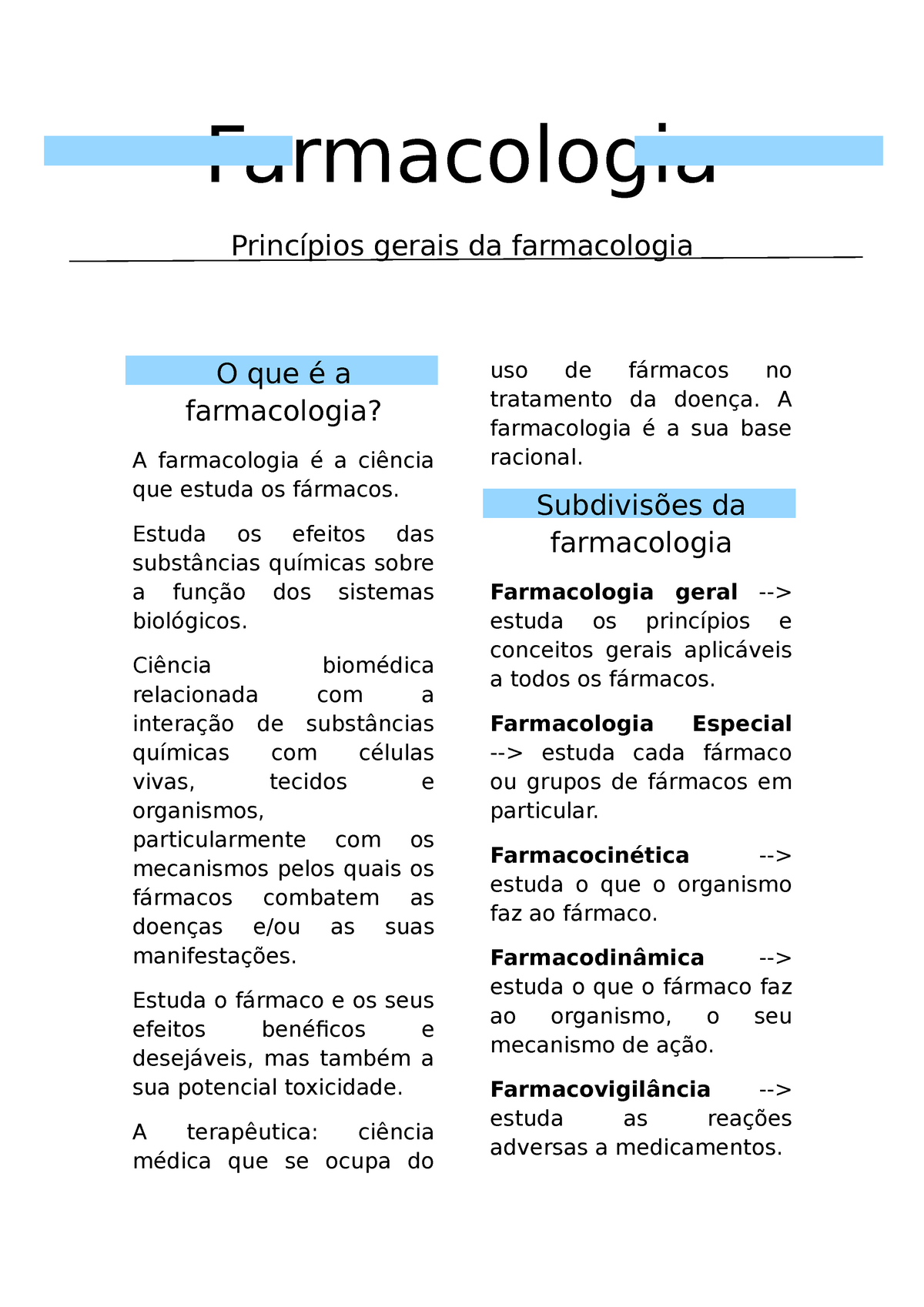 Resumo DE Farmacologia Cardiaca - RESUMO DE Pode ser de dois tipos: 1)  derivada de um problema que - Studocu