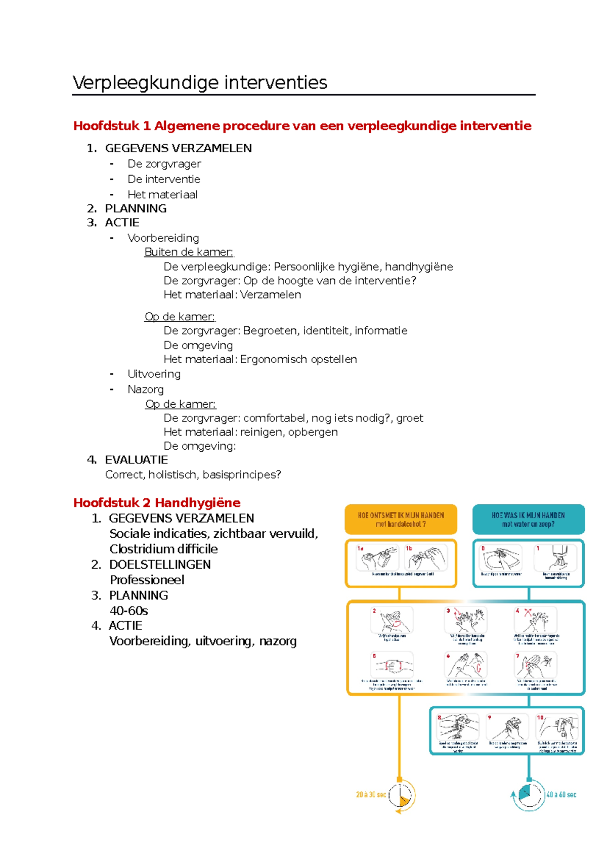 Samenvatting - Verpleegkundige Interventies Hoofdstuk 1 Algemene ...