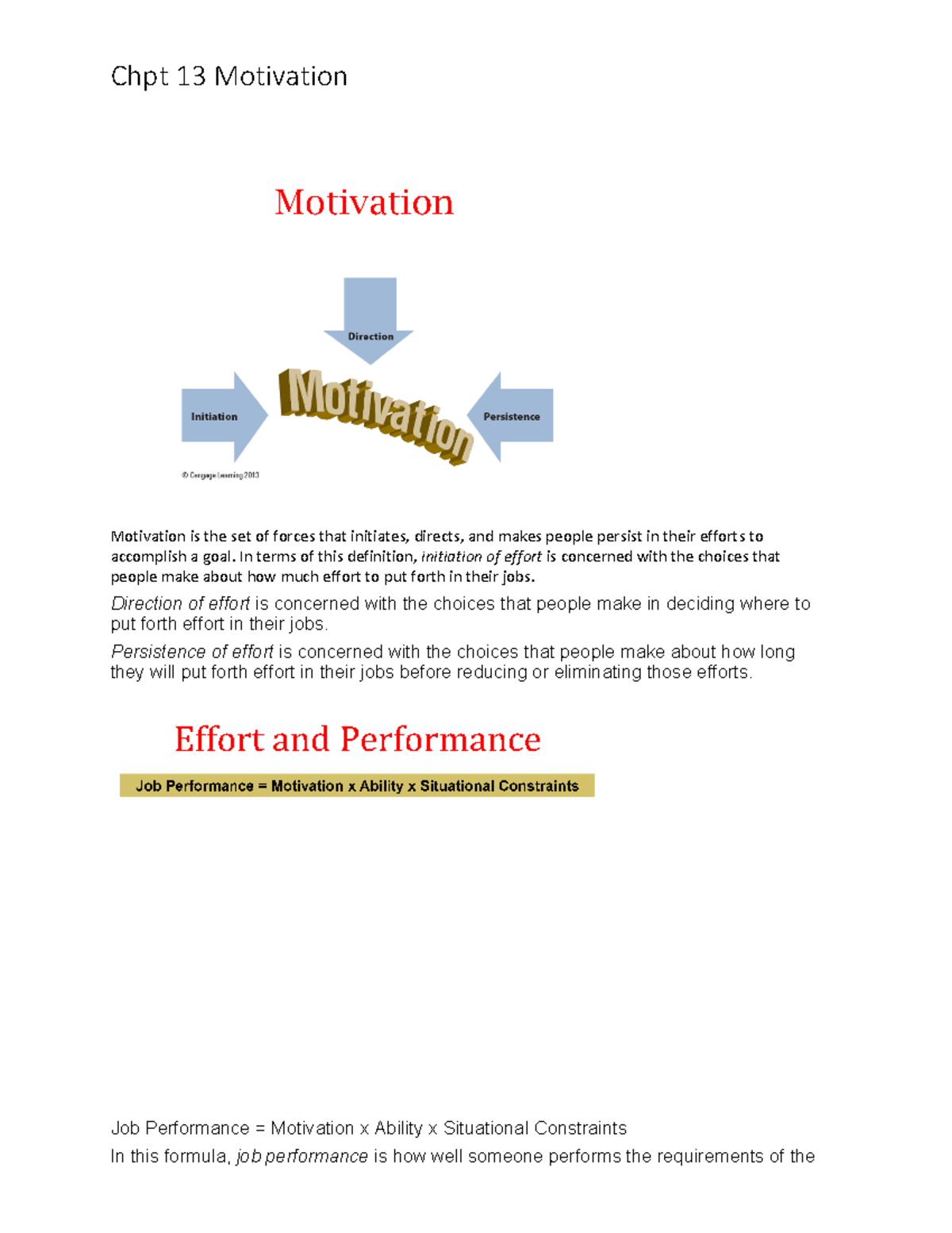 Chapter 13 Motivation - Principle Of Management - - Studocu