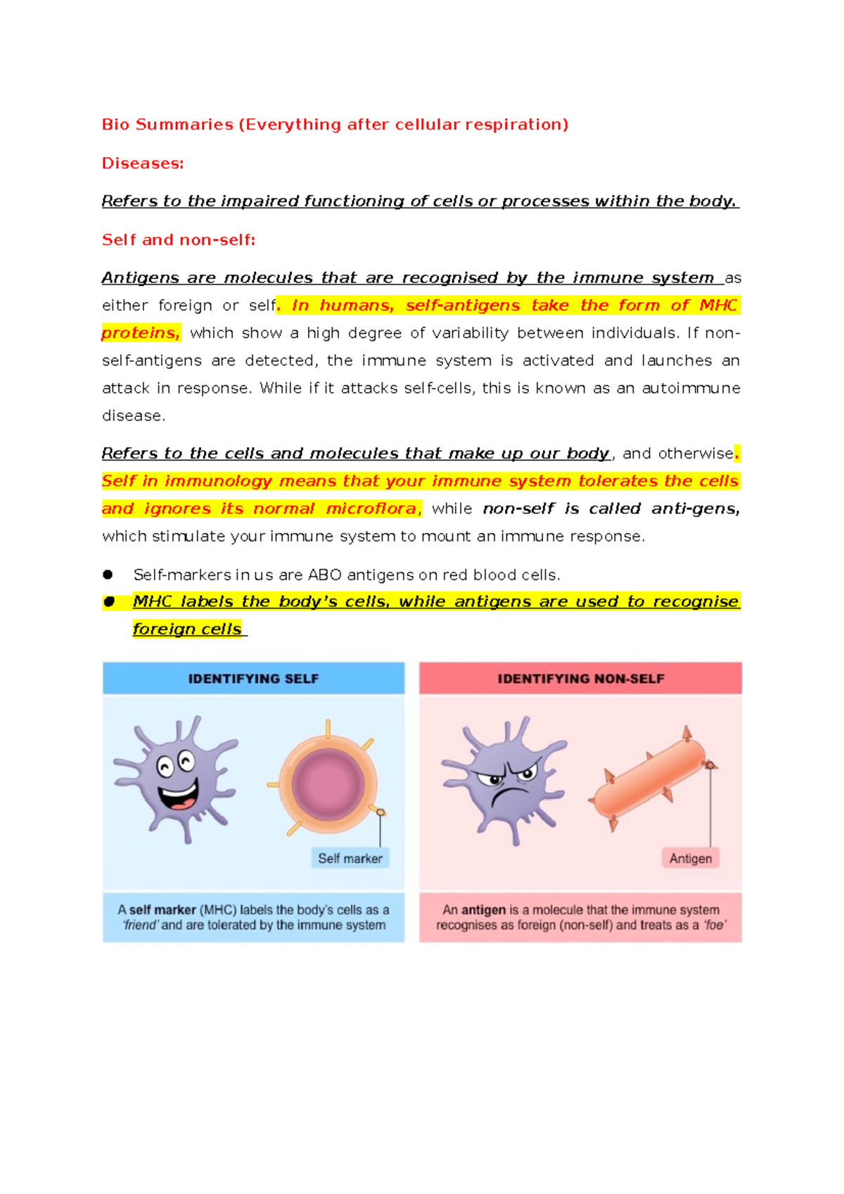 Bio Summaries (After CR) - Bio Summaries (Everything after cellular ...