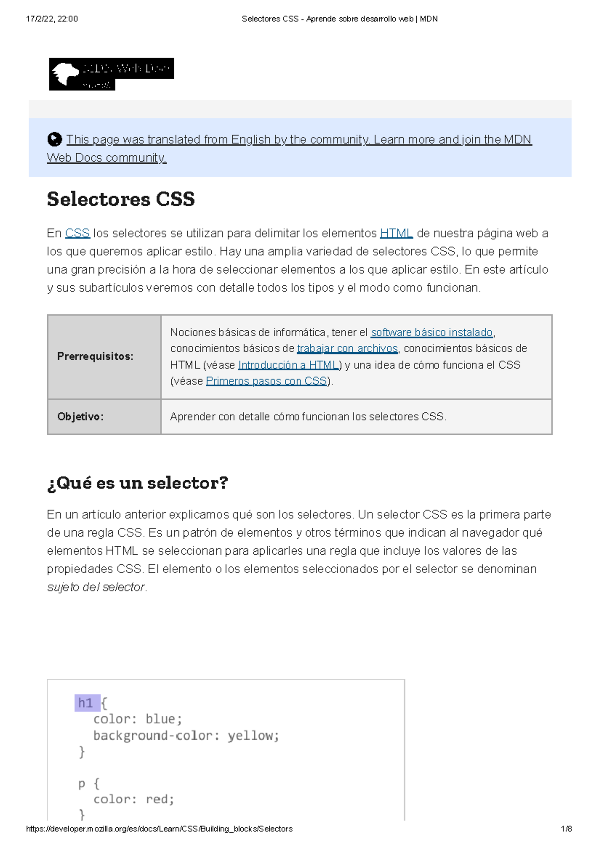 Selectores CSS - Aprende Sobre Desarrollo Web MDN - This Page Was ...