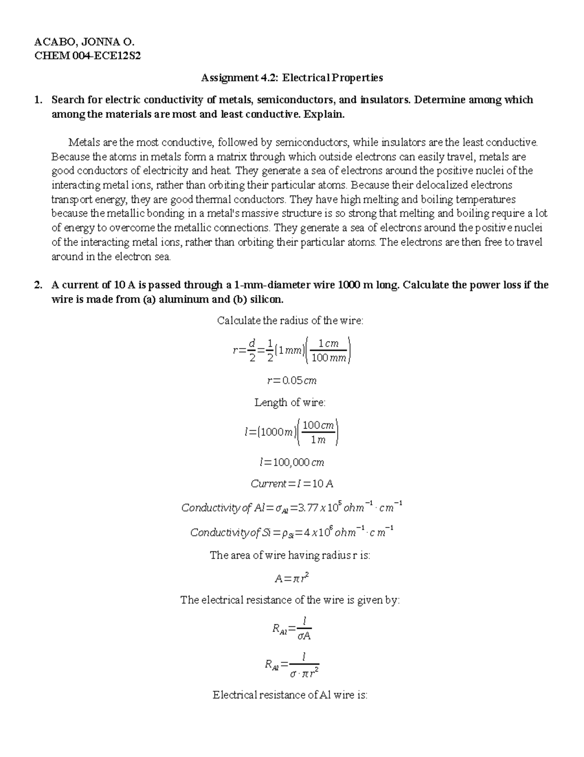 ACT 3 Materials Science and Engineering - TIP - Studocu