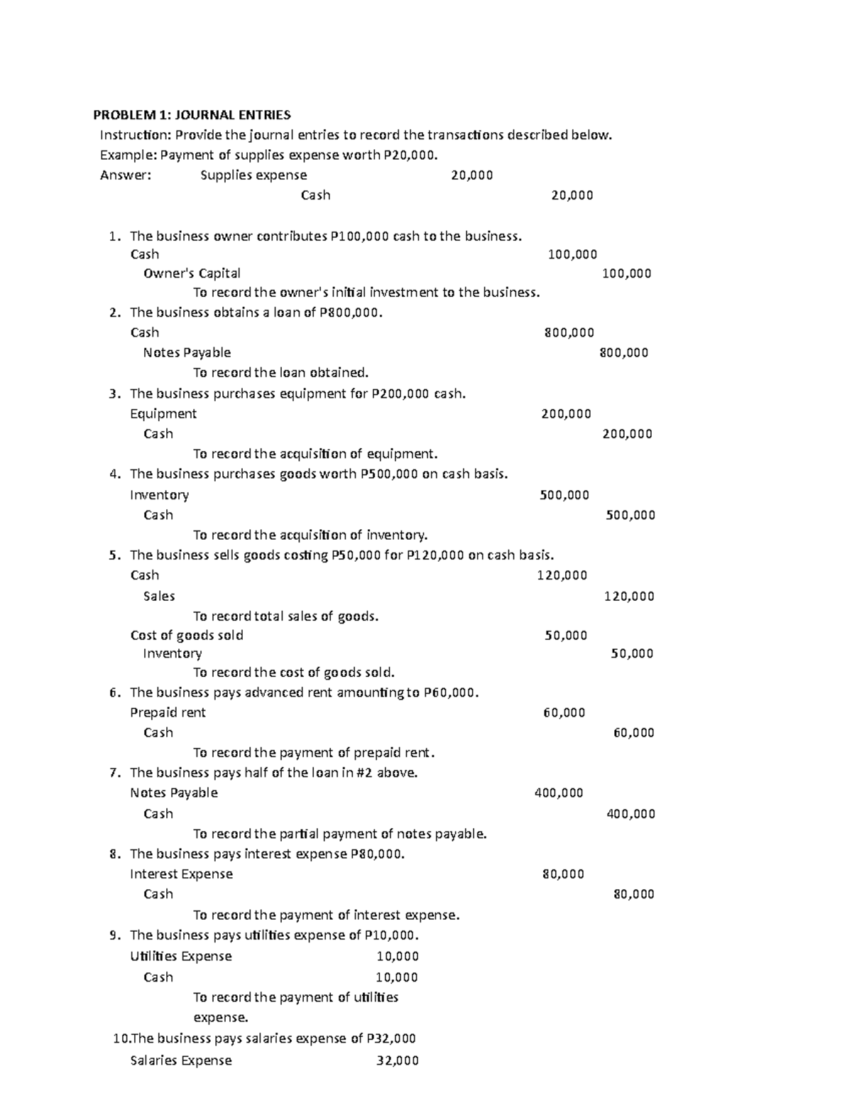 Business Transaction AND Analysis - Cost Acctg And Cost Management ...