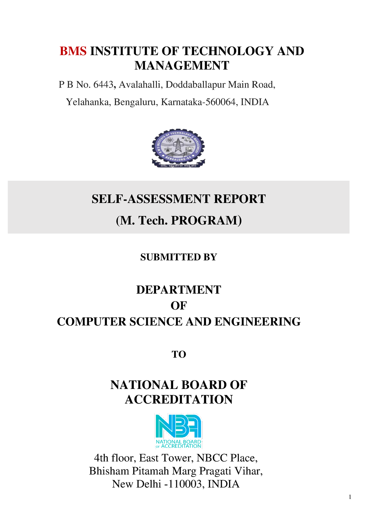 PG NBA E SAR V200 - Notes - BMS INSTITUTE OF TECHNOLOGY AND MANAGEMENT ...