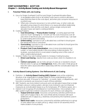 ACCT2230 - Chapter 3 - Cost Behaviour Cost Behaviour: - General term to ...