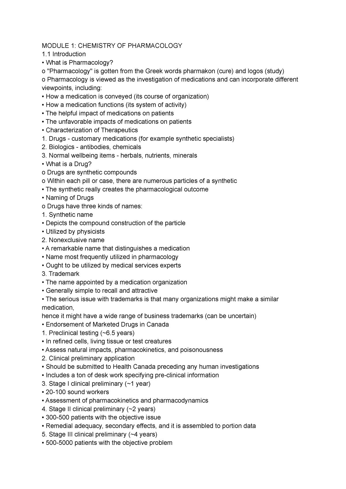 Pharmacology Midterm Study Guide - BIO 375 - Studocu