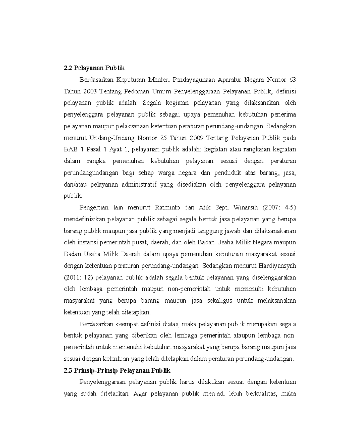 Bab Pelayanan Publik - Tugas - 2 Pelayanan Publik Berdasarkan Keputusan ...