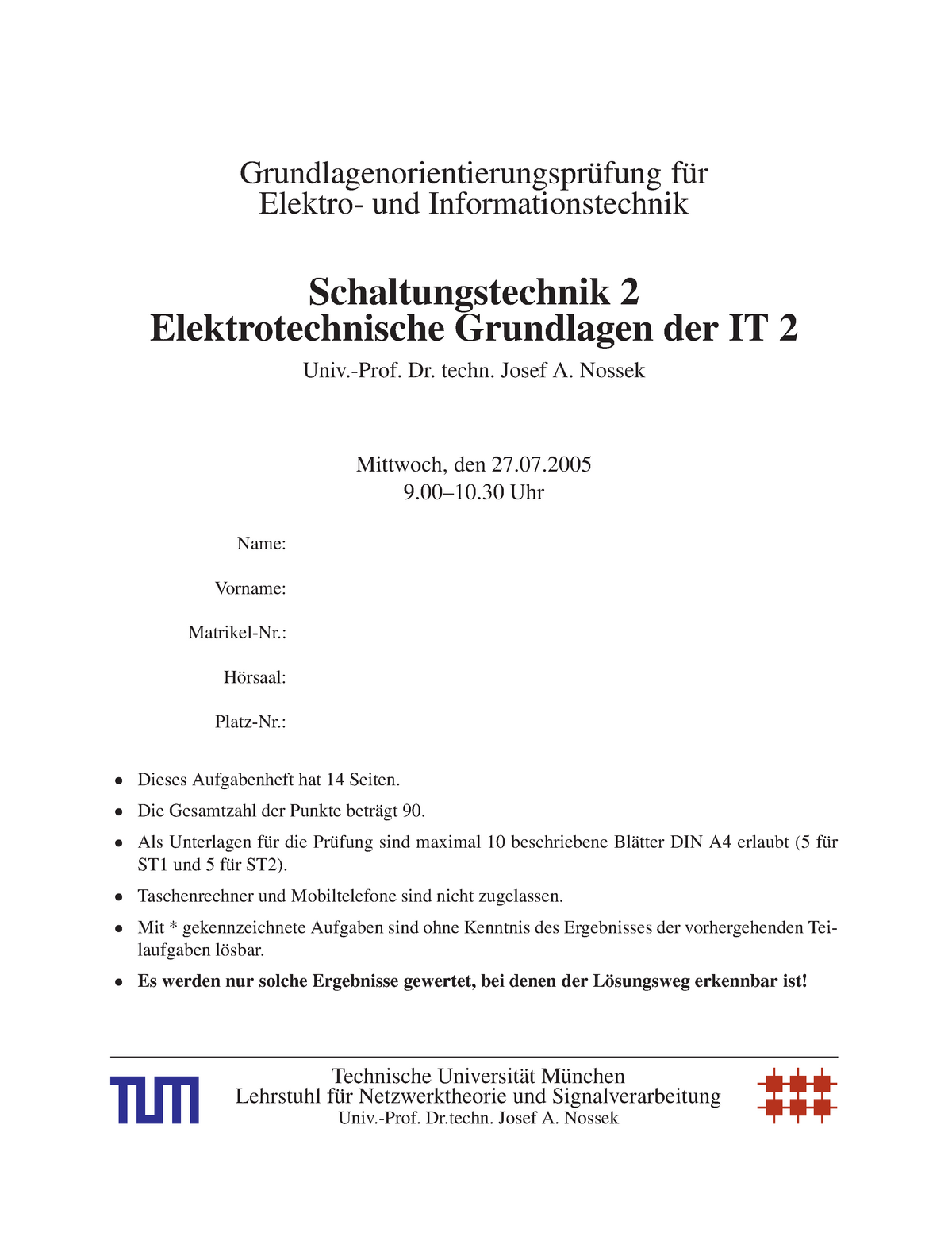 St2_ss05_angabe.pdf - Und Informationstechnik Schaltungstechnik 2 ...