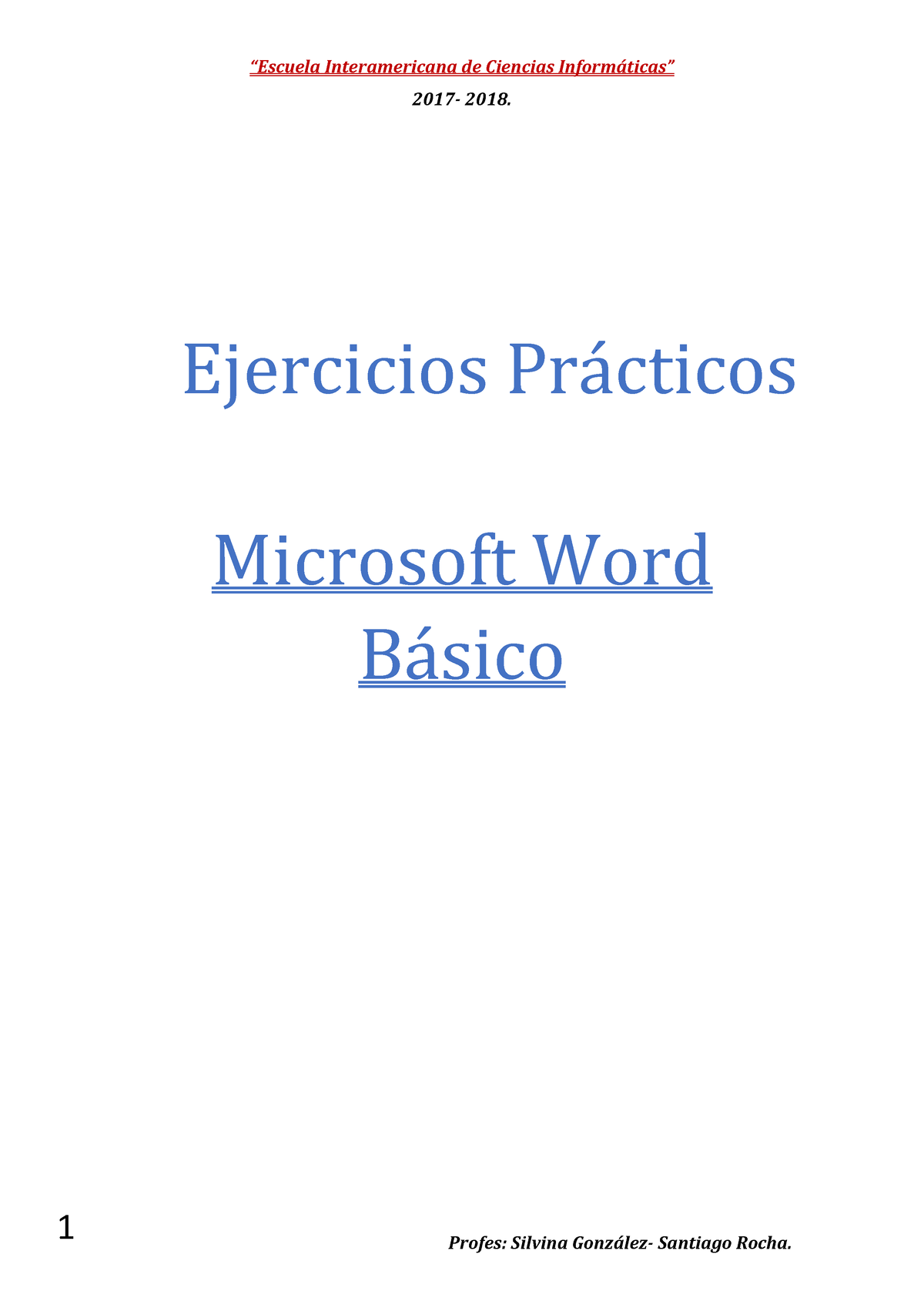 1 - Practica Excel - 2017- 2018. Ejercicios Pr·cticos Microsoft Word B ...