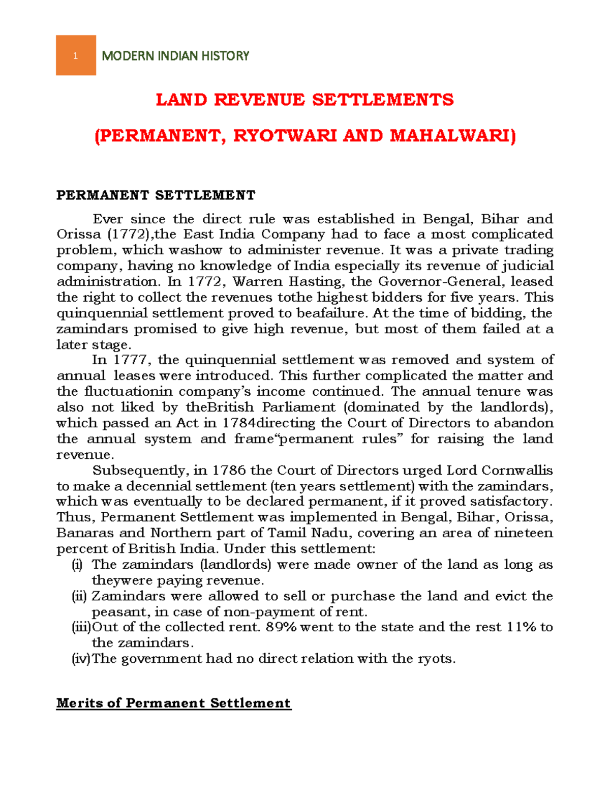 land-revenue-settlements-permanent-ryotwari-and-mahalwari-land