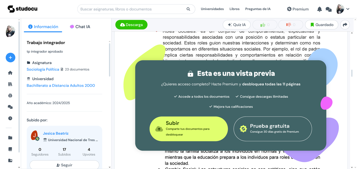 Trabajo integrador - Adultos 2000 Modalidad Virtual Bachiller con ...
