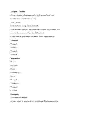 Notes Chapter 5 Lipids - Chapter 5 Lipids Common Property: Lipids Do ...