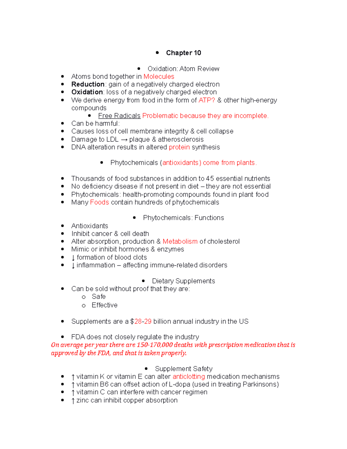 Ch. 10 student notes - Summary of course material for ch 10 - Chapter ...