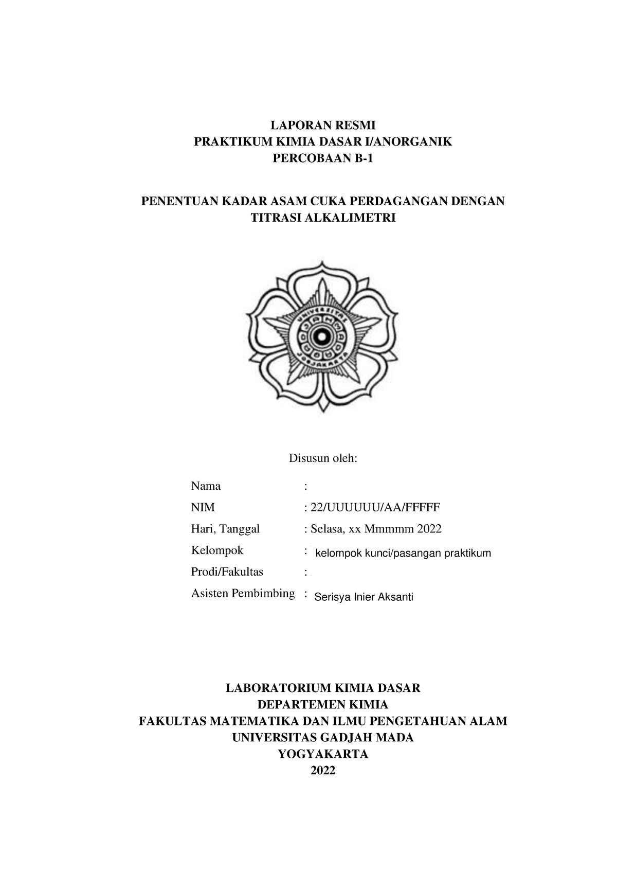 Format FULL Praktikum KD I - PERC B1 - LAPORAN RESMI PRAKTIKUM KIMIA ...