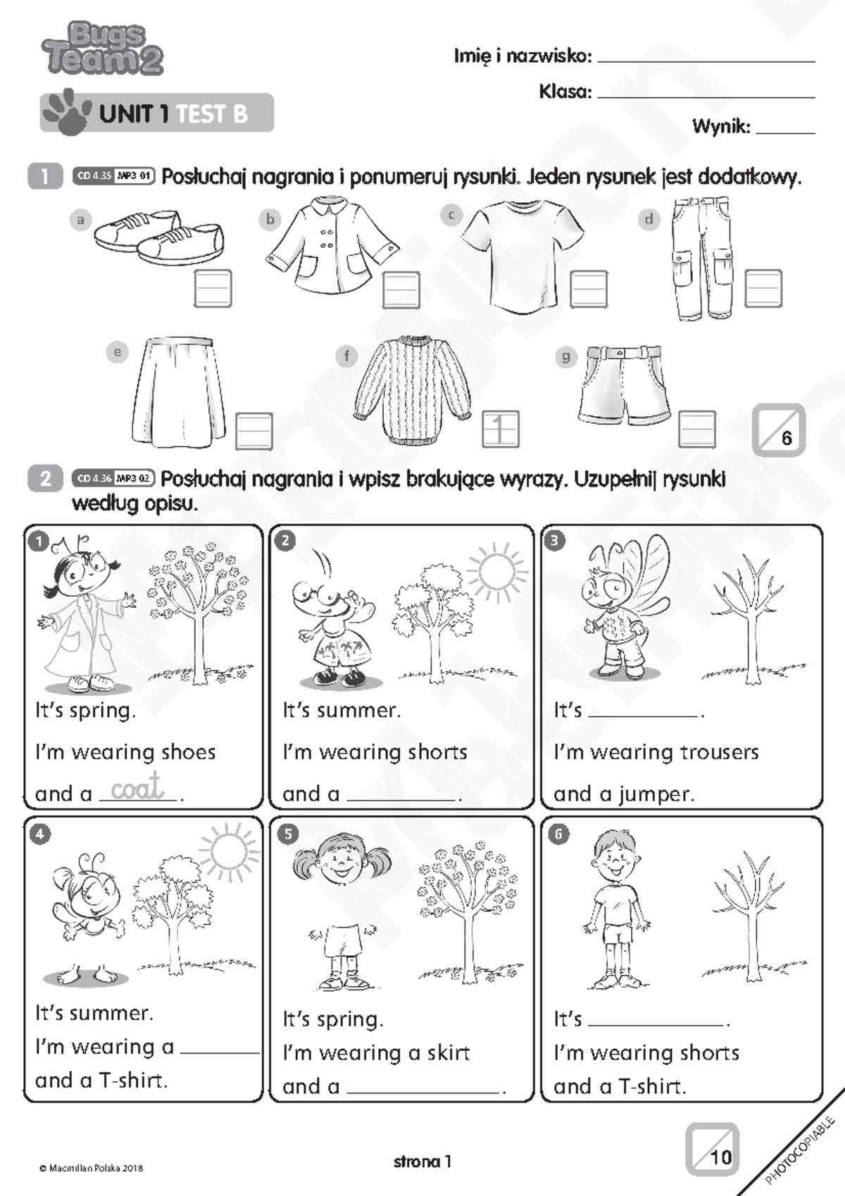 Unit 1 Test B Bugs Team 2 - Bugs Team 2 Unit Test Carol Read, Ana ...