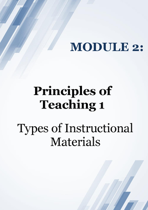 Module#2-Principle of Teaching - MODULE # 2 PRINCIPLE OF LEARNING ...