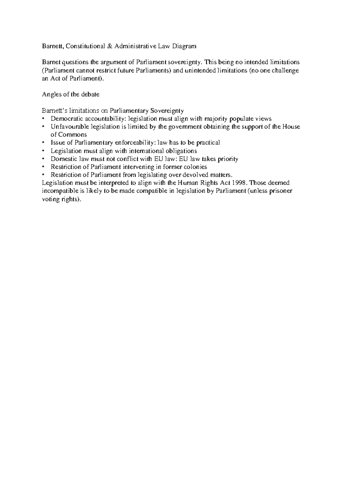 Barnett, Constitutional & Administrative Law Diagram - Barnett ...