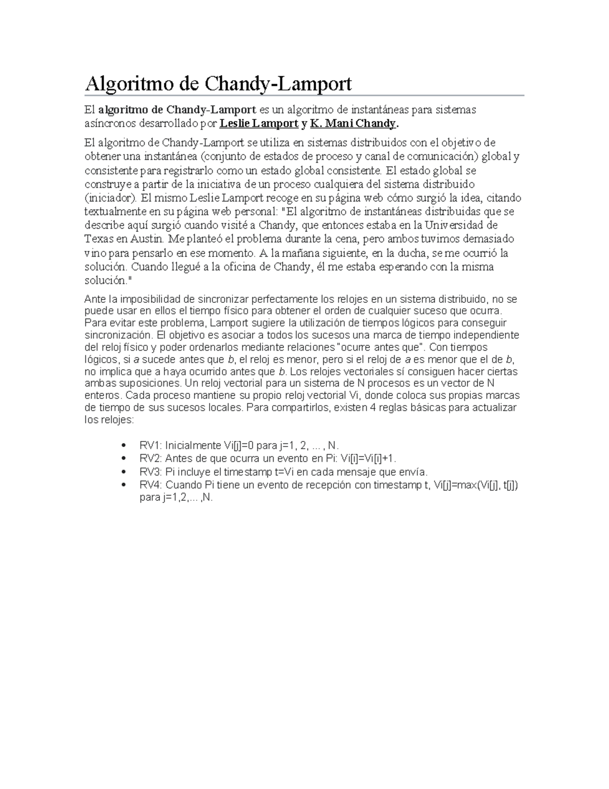 Algoritmo de Chandy - hjnunu - Algoritmo de Chandy-Lamport El algoritmo ...