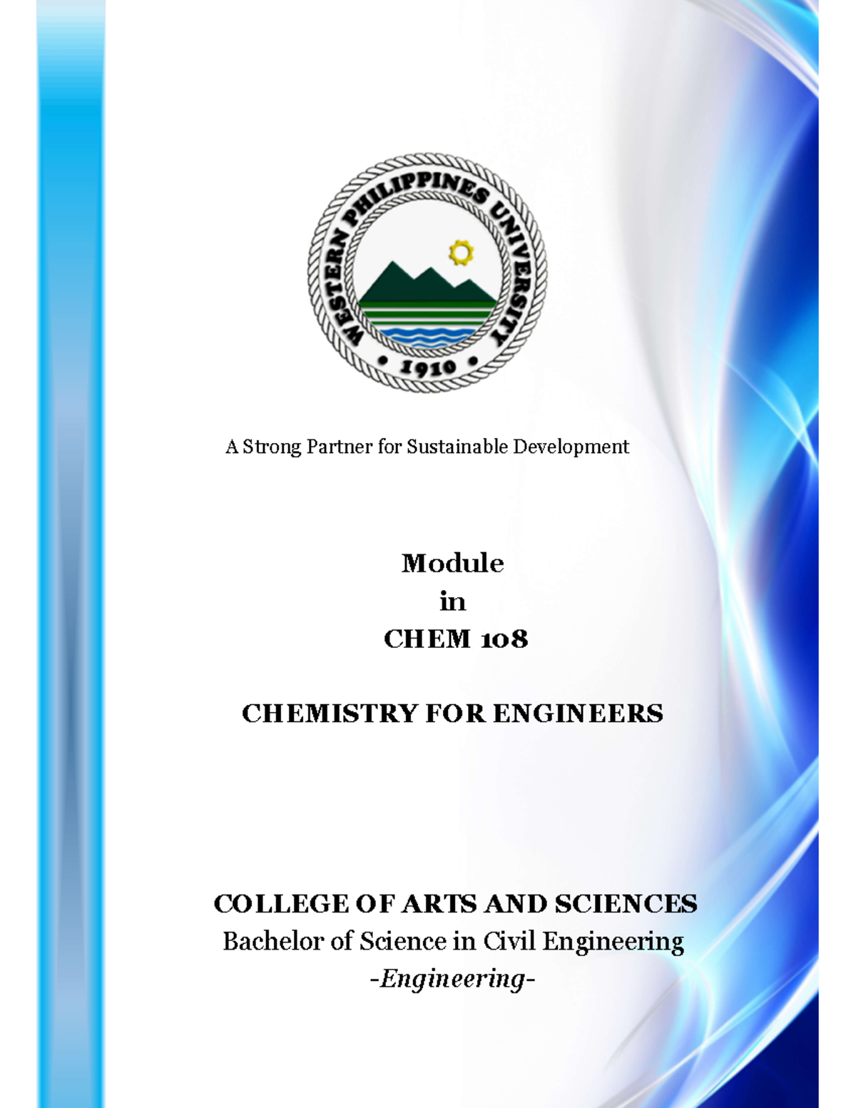 CHEM108 Module-3 S2-AY2324-BSCE - i Module in CHEM 108 CHEMISTRY FOR ...