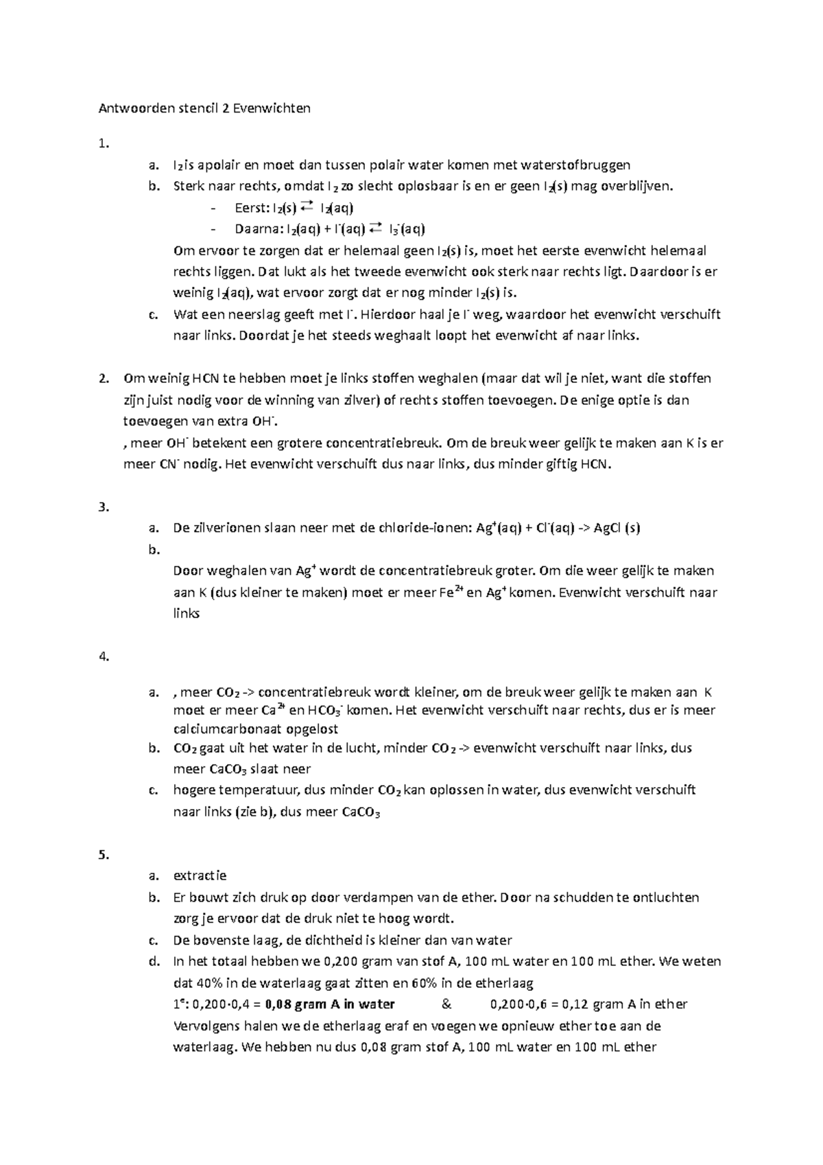 Stencil 2 Evenwichten Antwoorden Antwoorden stencil 2 Evenwichten 1