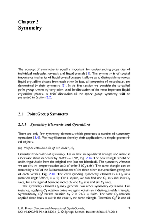 Chap1B - Introduction Symmetry Operations - 1 Summary of Symmetry ...