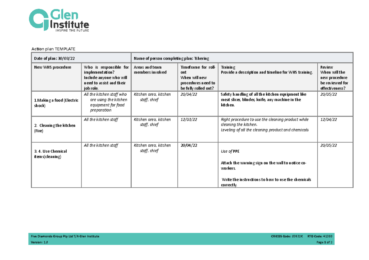 Action Plan Template Just Templet Action Plan TEMPLATE Date Of Plan 