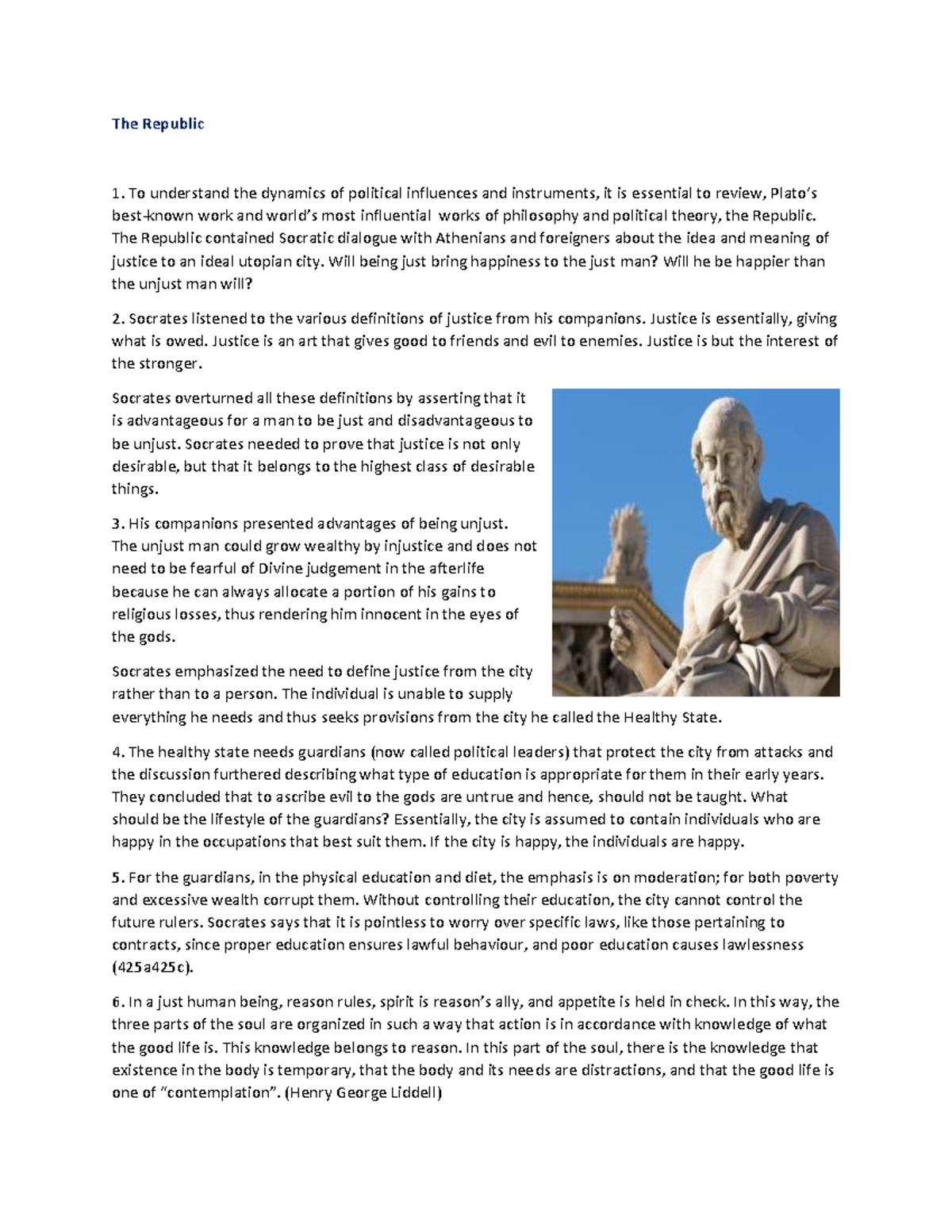 UNIT3 The Republic - Learning materials - The Republic To understand ...