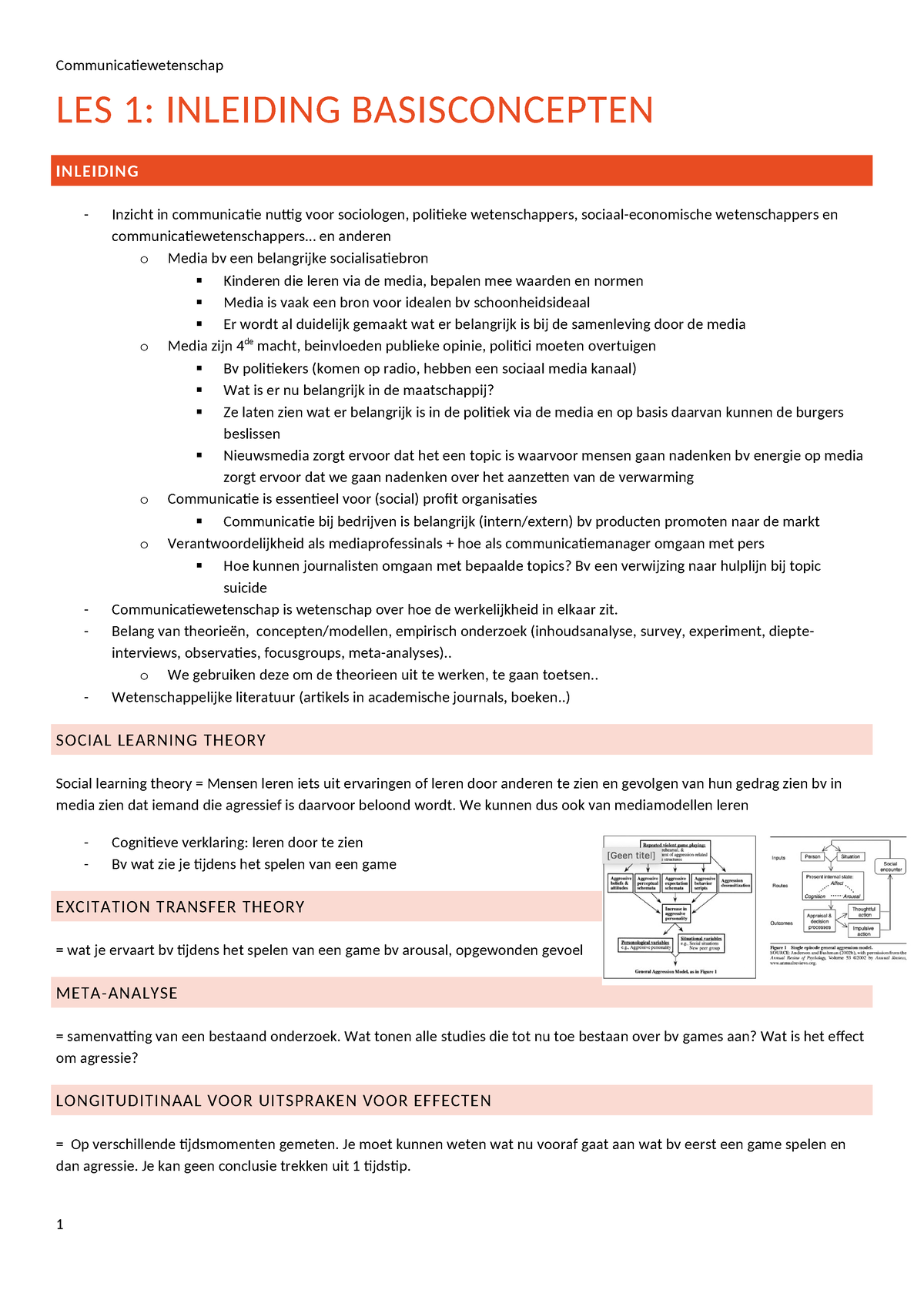 Communicatiewetenschap - LES 1: INLEIDING BASISCONCEPTEN INLEIDING ...