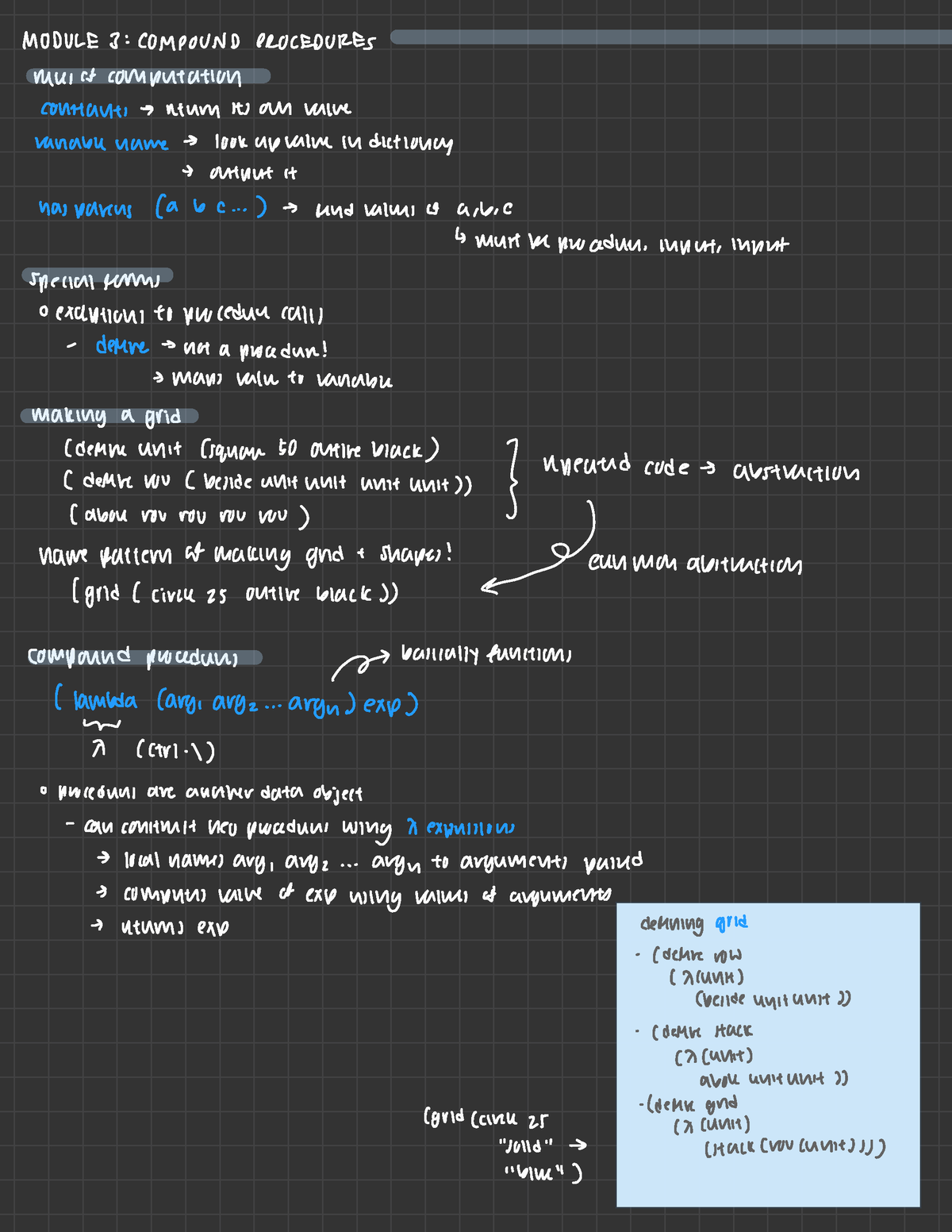 Computer Programming Module 3: Compound Procedures - Structure and ...