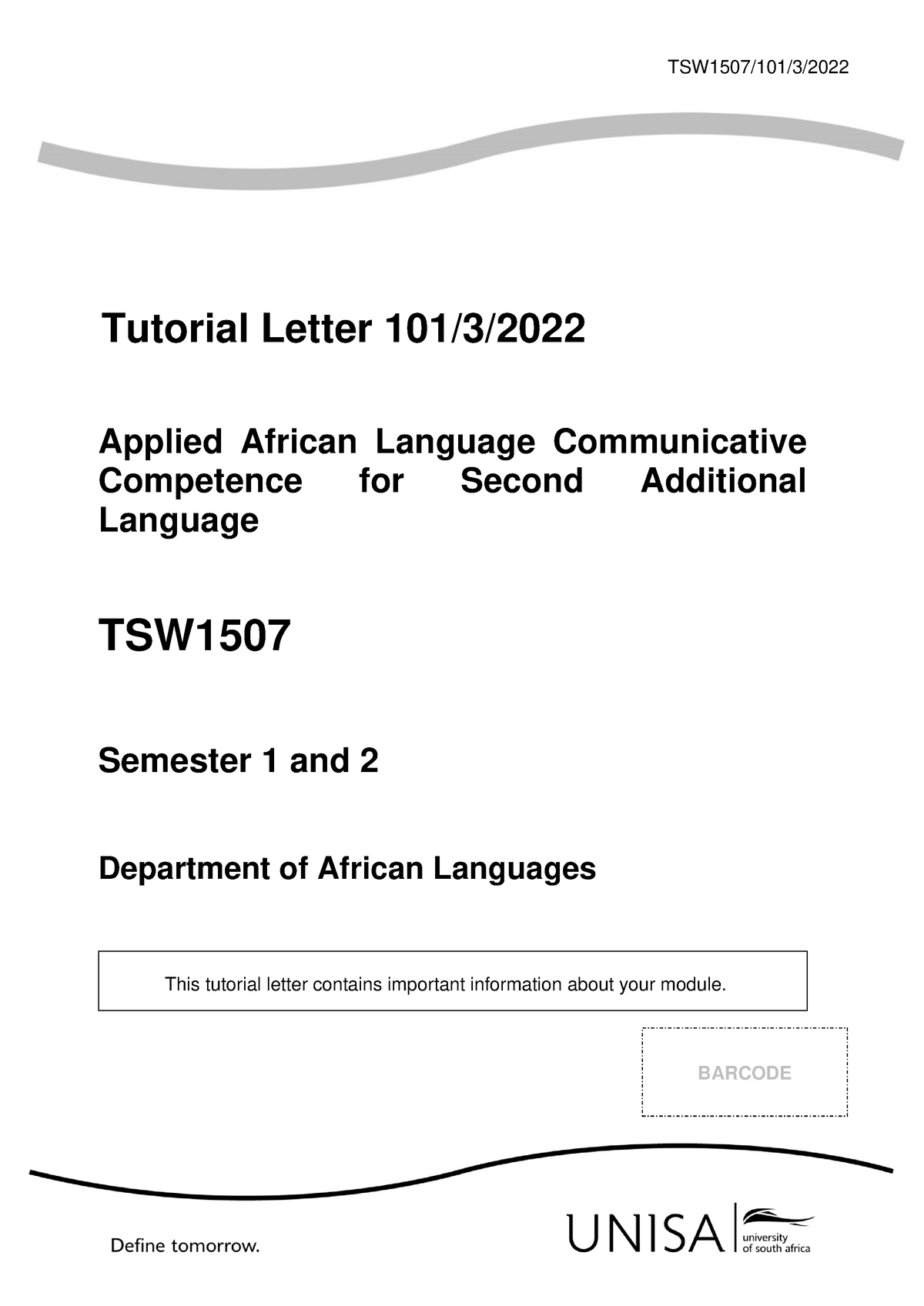 101 2022 3 B - Lecture Notes On Classroom Management - TSW1507/101/3 ...