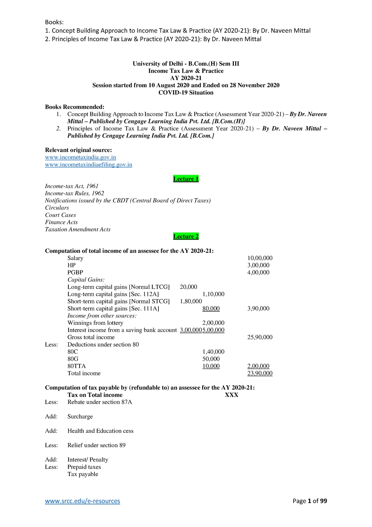 income-tax-ay-2020-21-sem-iii-b-com-h-naveen-mittal-1-concept