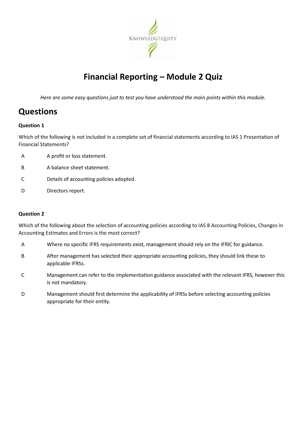 financial-reporting-module-2-quiz-financial-reporting-module-2-quiz