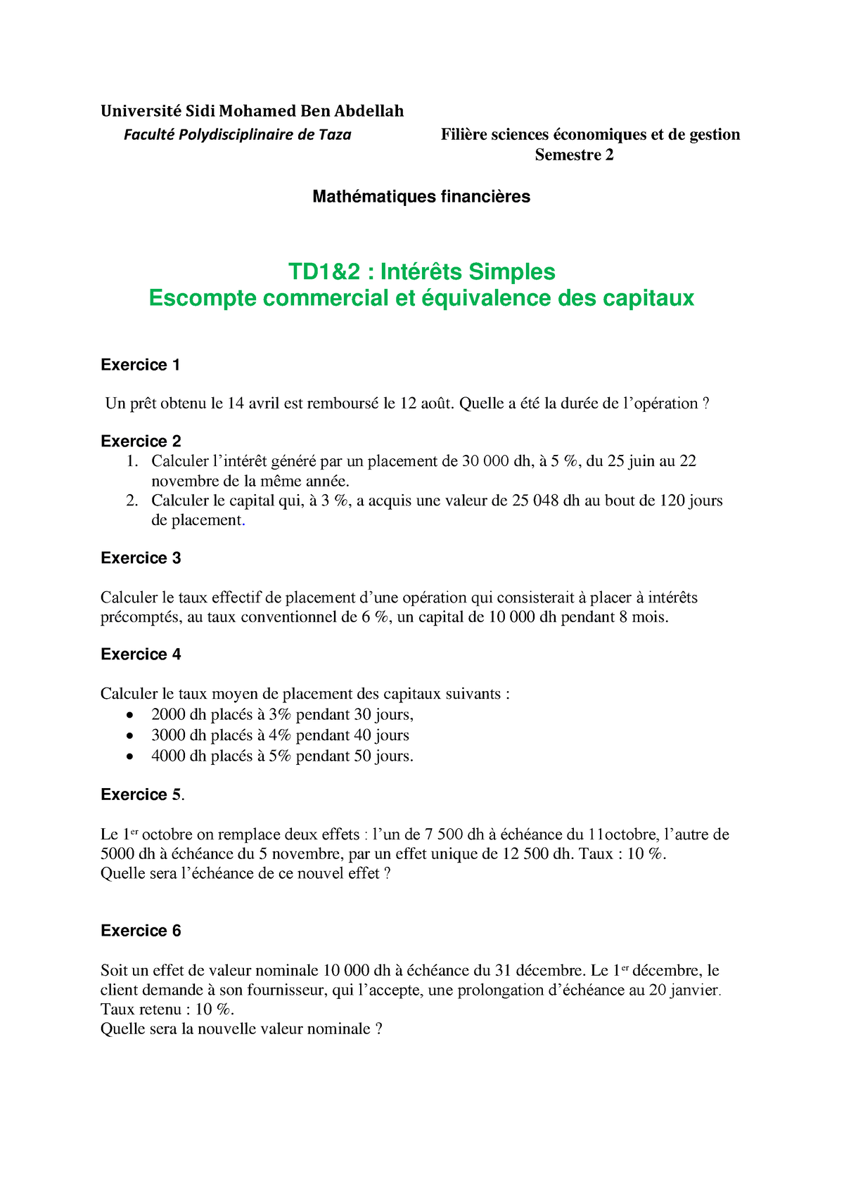 Maths Financières TD 12 10a3cd3cce3f20d90ff4953cf96d96a3-1 - Université ...