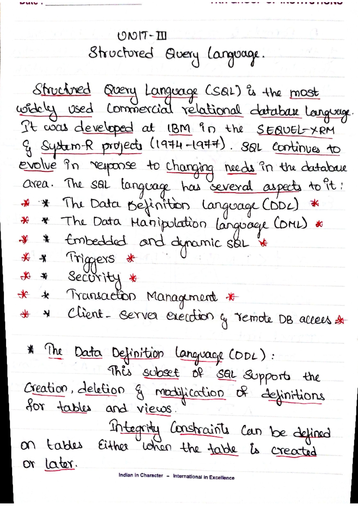 Document 3 - Structured Query language. Structured Query Language (SQL ...