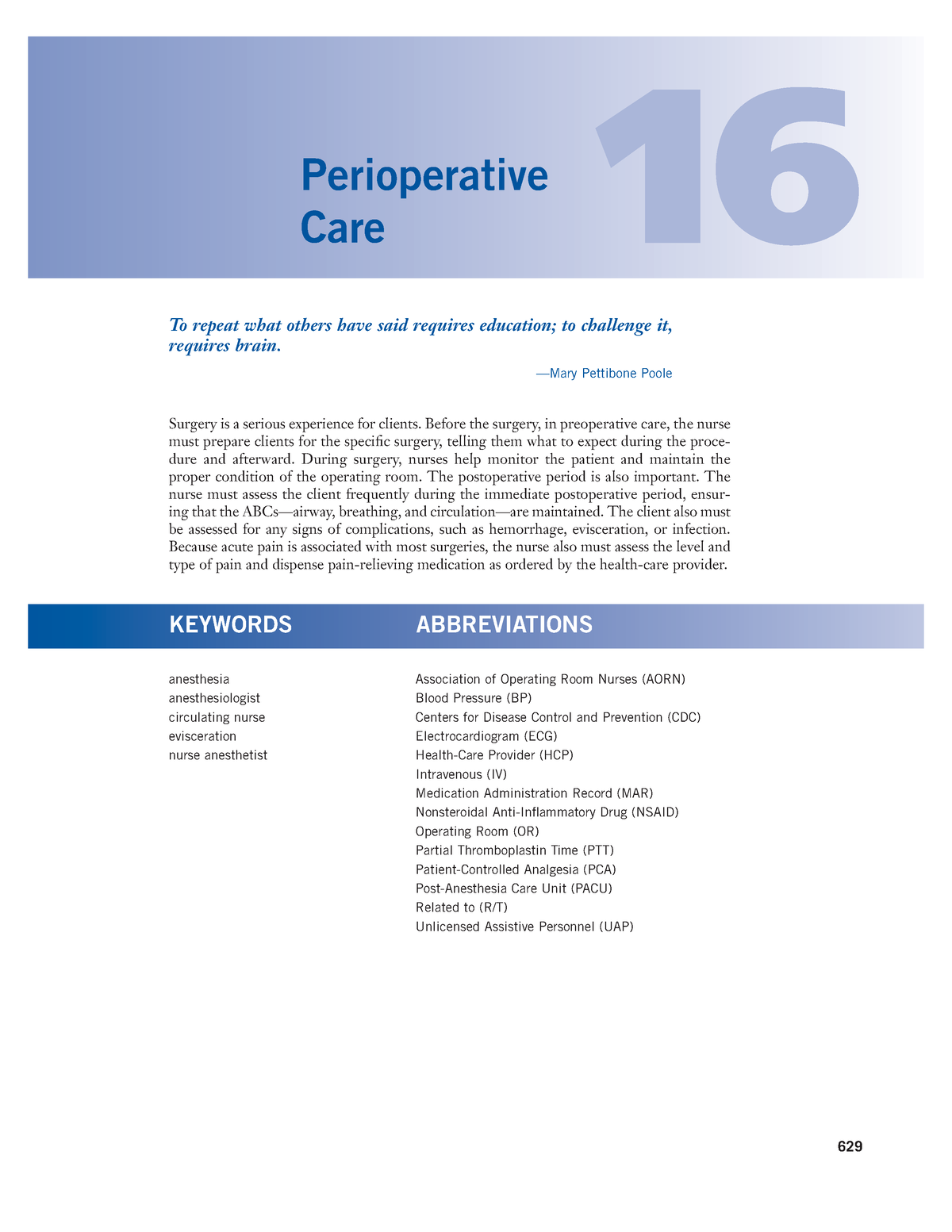 Med-Surg Success - Periop - Perioperative Care ####### 629 16 ...