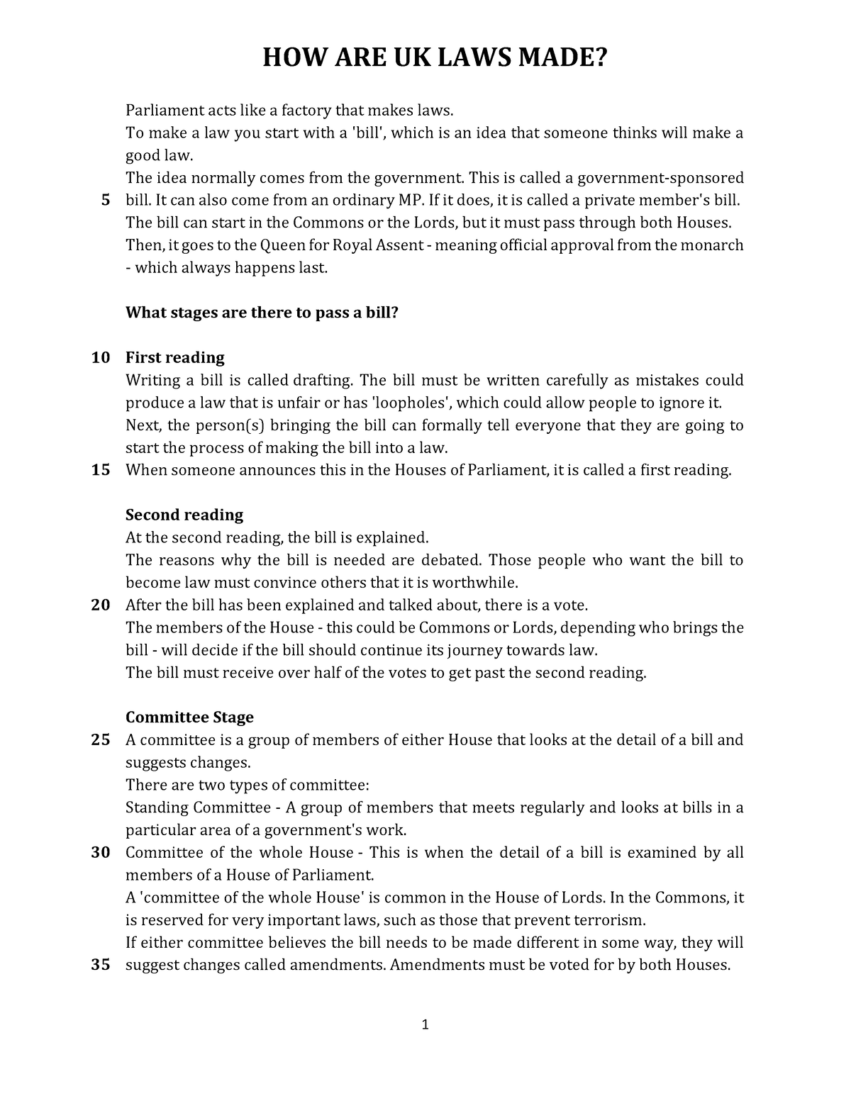 document-b-how-are-uk-laws-made-bbc-1-how-are-uk-laws-made-5-10