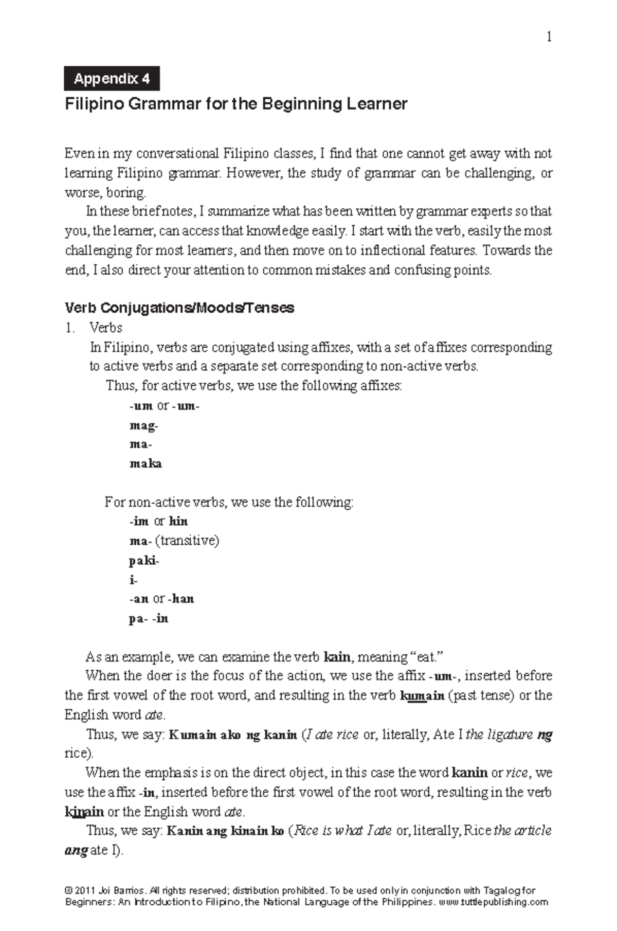 Appendix 4 - Notes - © 2011 Joi Barrios. All rights reserved ...