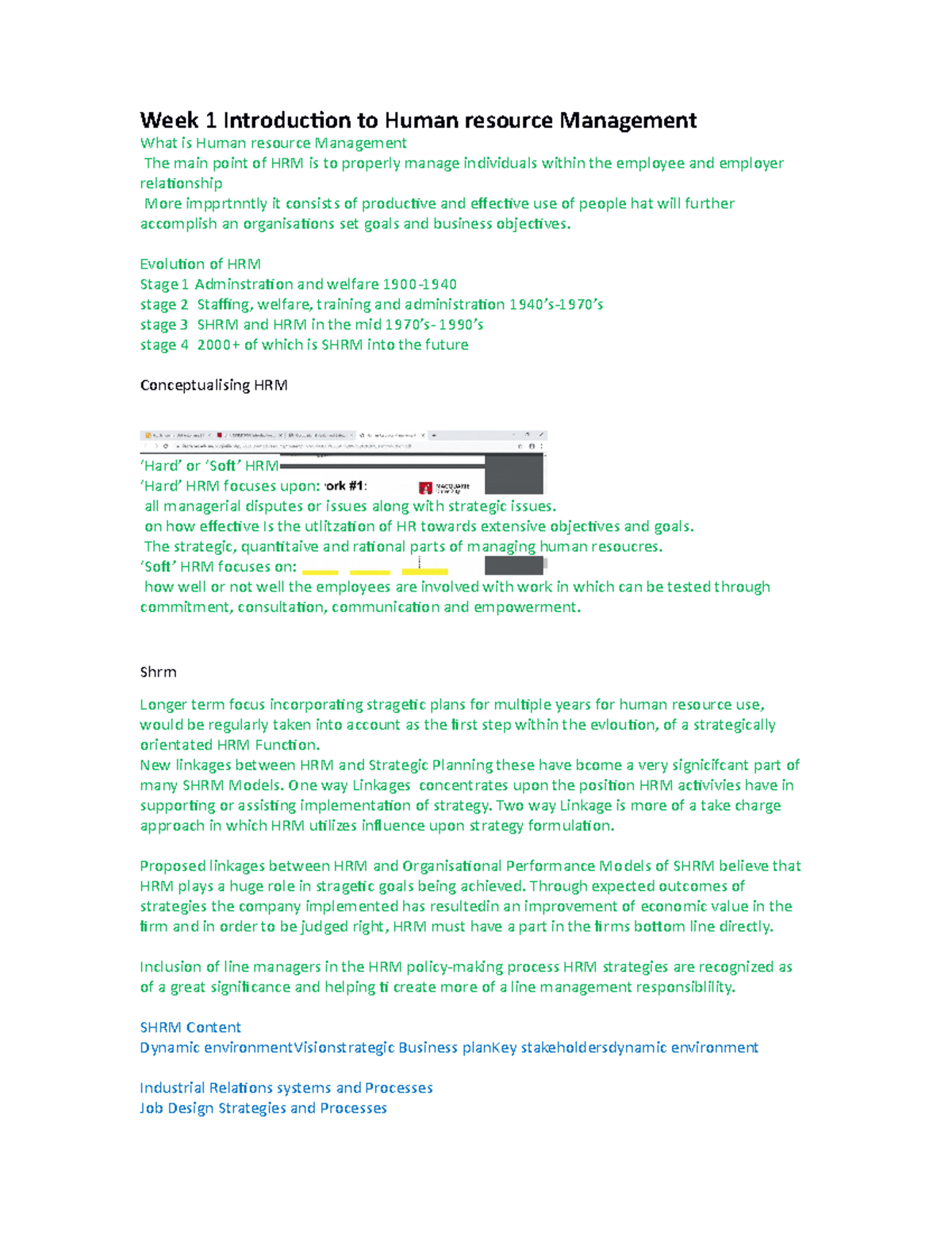 HRM1007 Content Notes and Past papers - HRM107 - MQ - Studocu