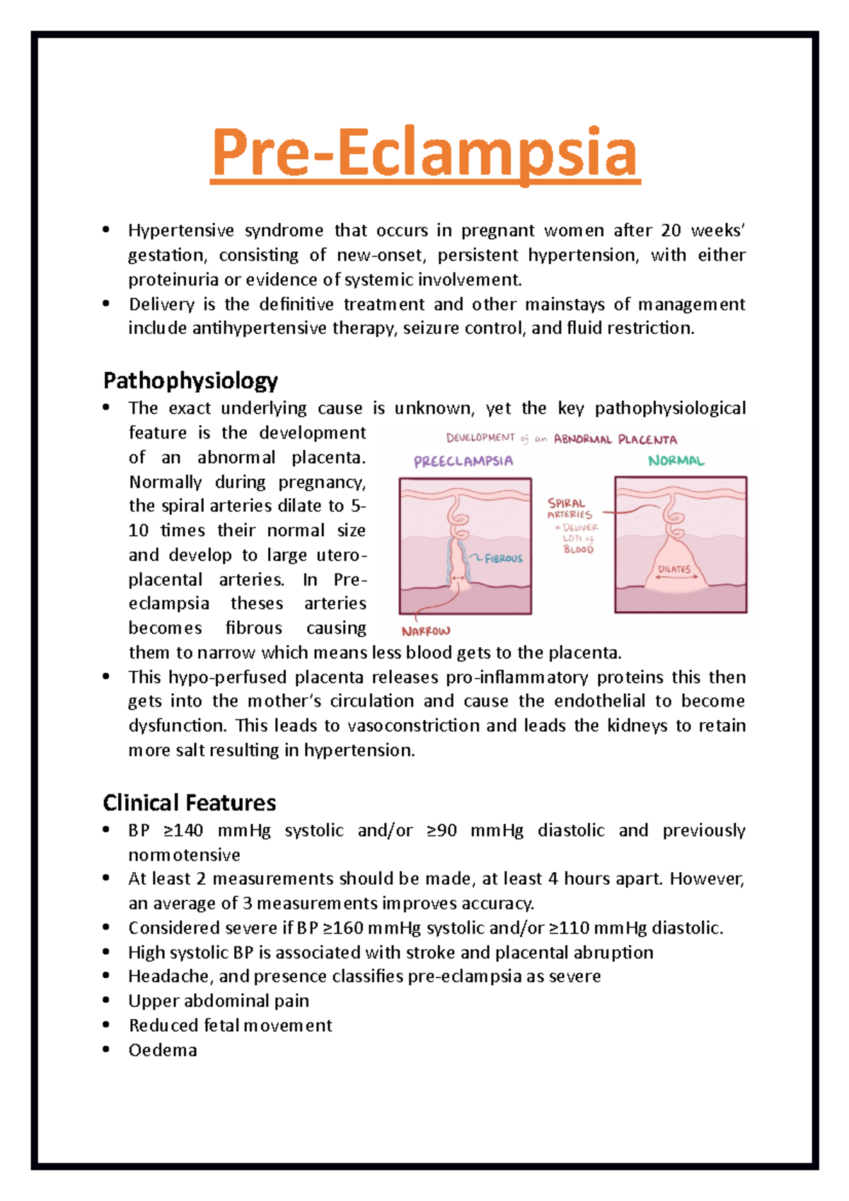 PreEclampsia Obstetrics PreEclampsia Hypertensive syndrome that