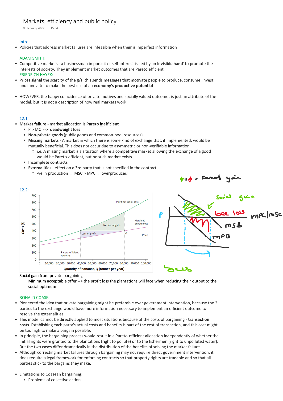 Unit 12 The Economy summary notes - Intro: Policies that address market ...