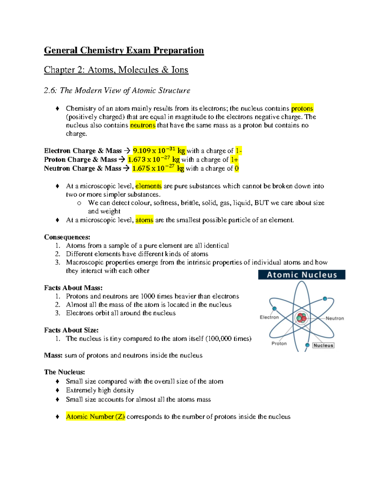 General Chemistry EXAM PREP - General Chemistry Exam Preparation ...
