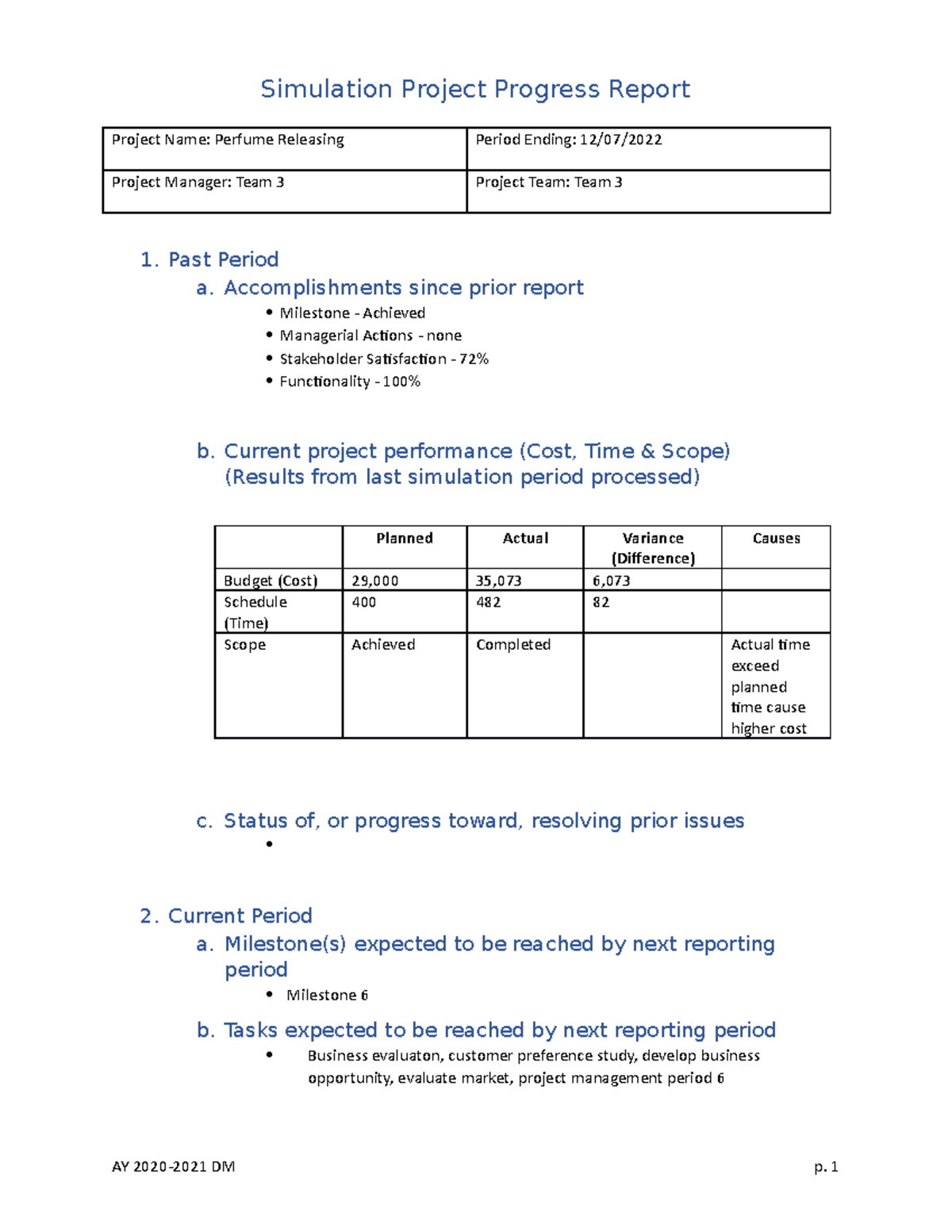 Simulation Project Progress Report 6 - Simulation Project Progress ...