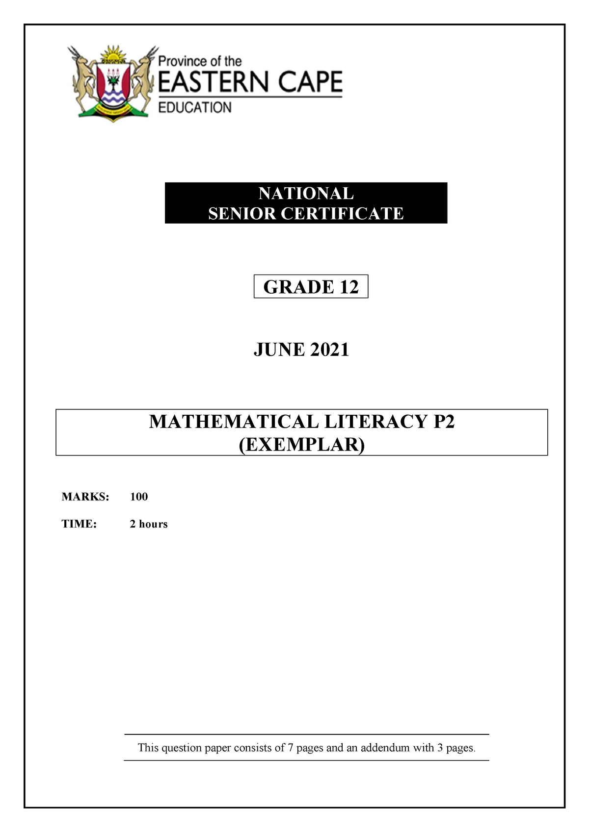 Maths LIT P2 QP GR12 JUNE2021 English - NATIONAL SENIOR CERTIFICATE ...