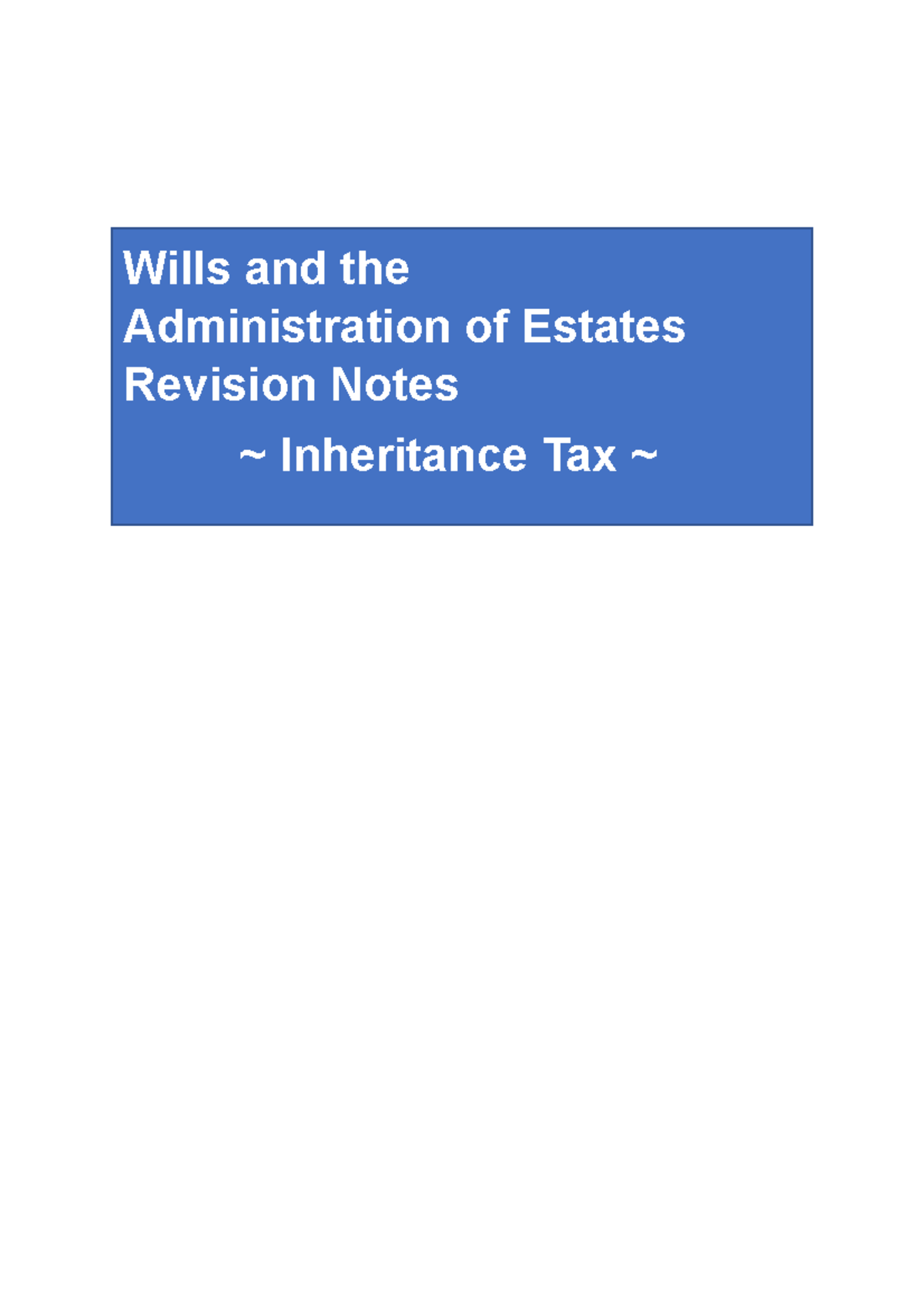 Section B Wills And Admin Of Estates - Wills And The Administration Of ...