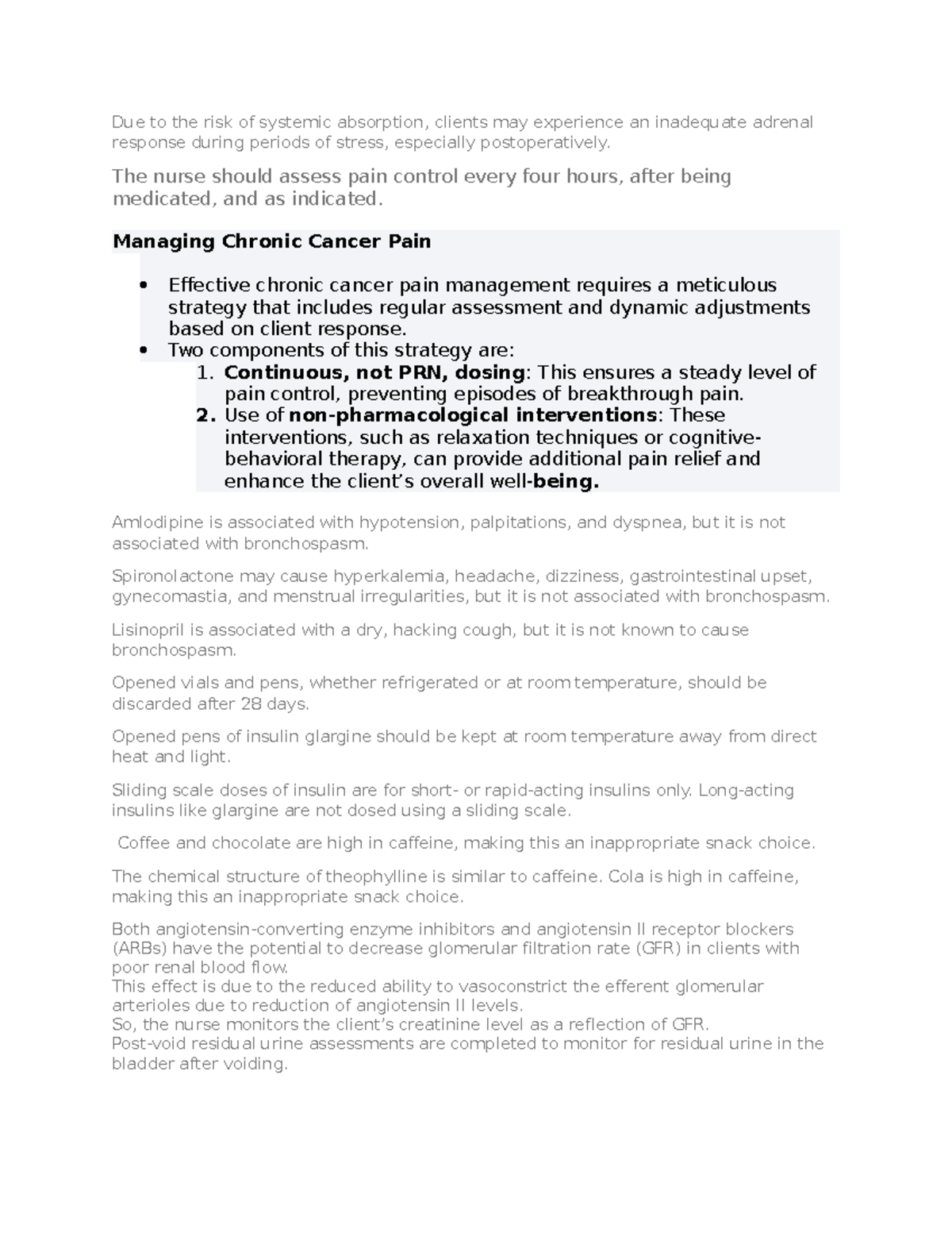 Pharmacology miscellaneous - Due to the risk of systemic absorption ...