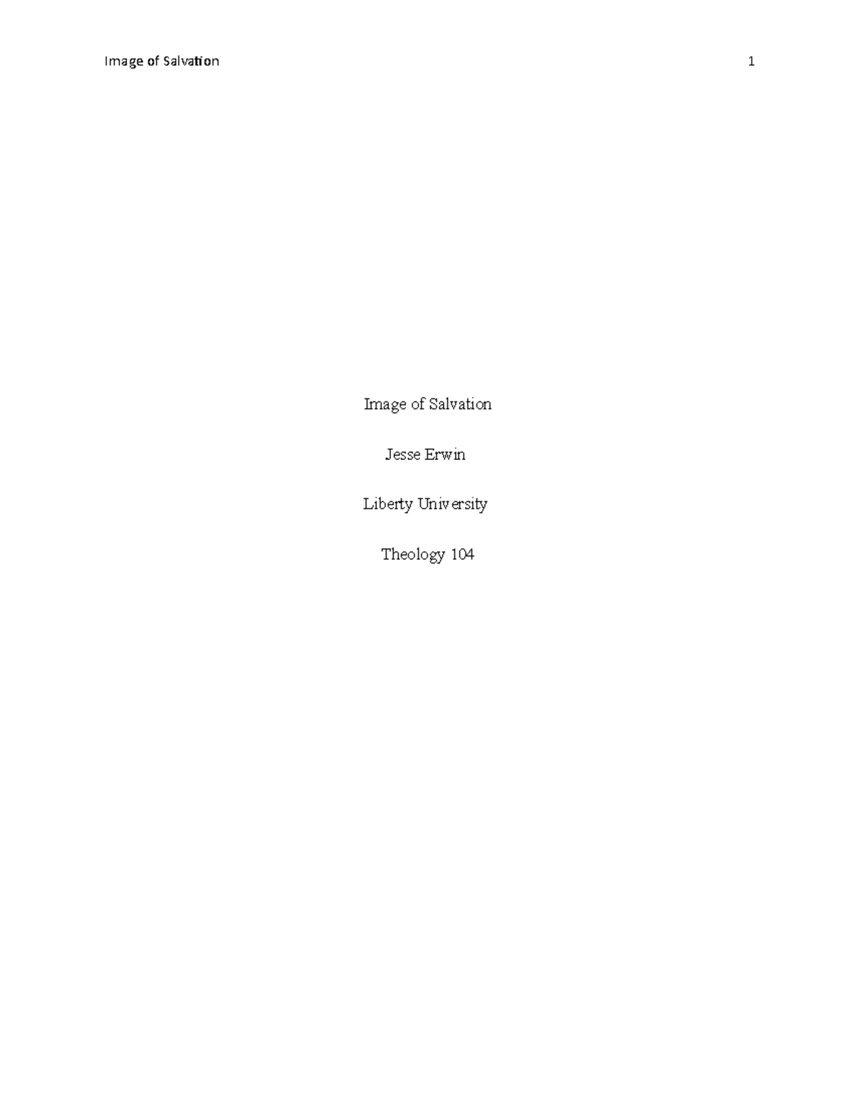 salvation essay title