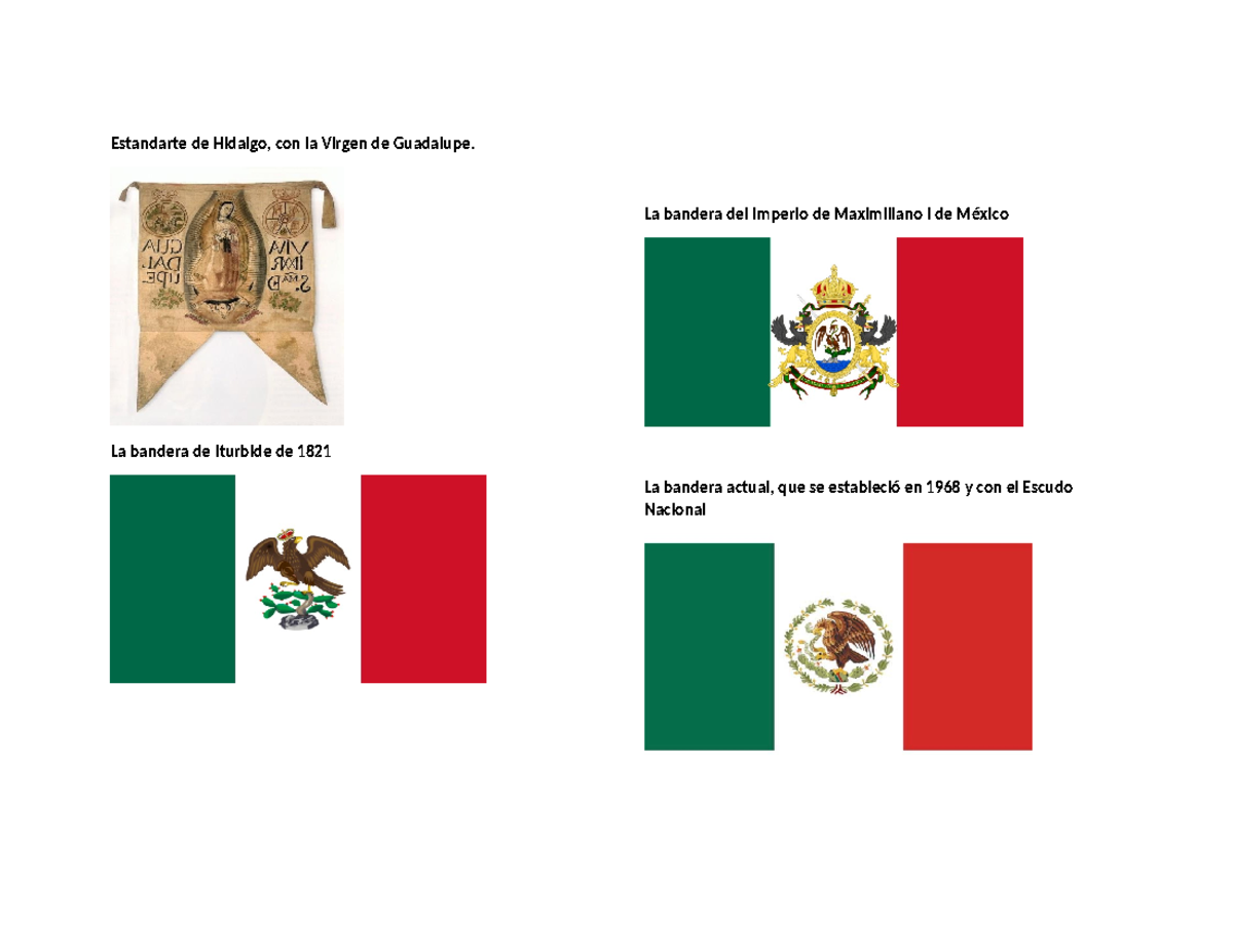 Banderas de mexico - Español, lecturas y mas - Estandarte de Hidalgo ...