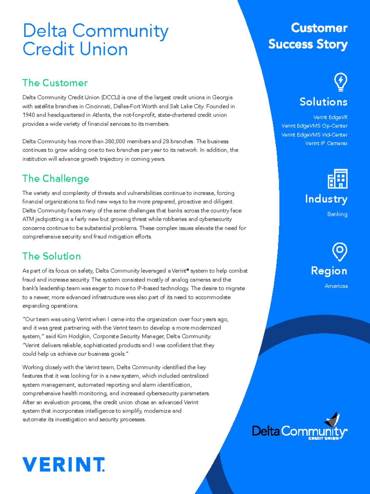 Delta community credit union case study Delta Community Credit Union