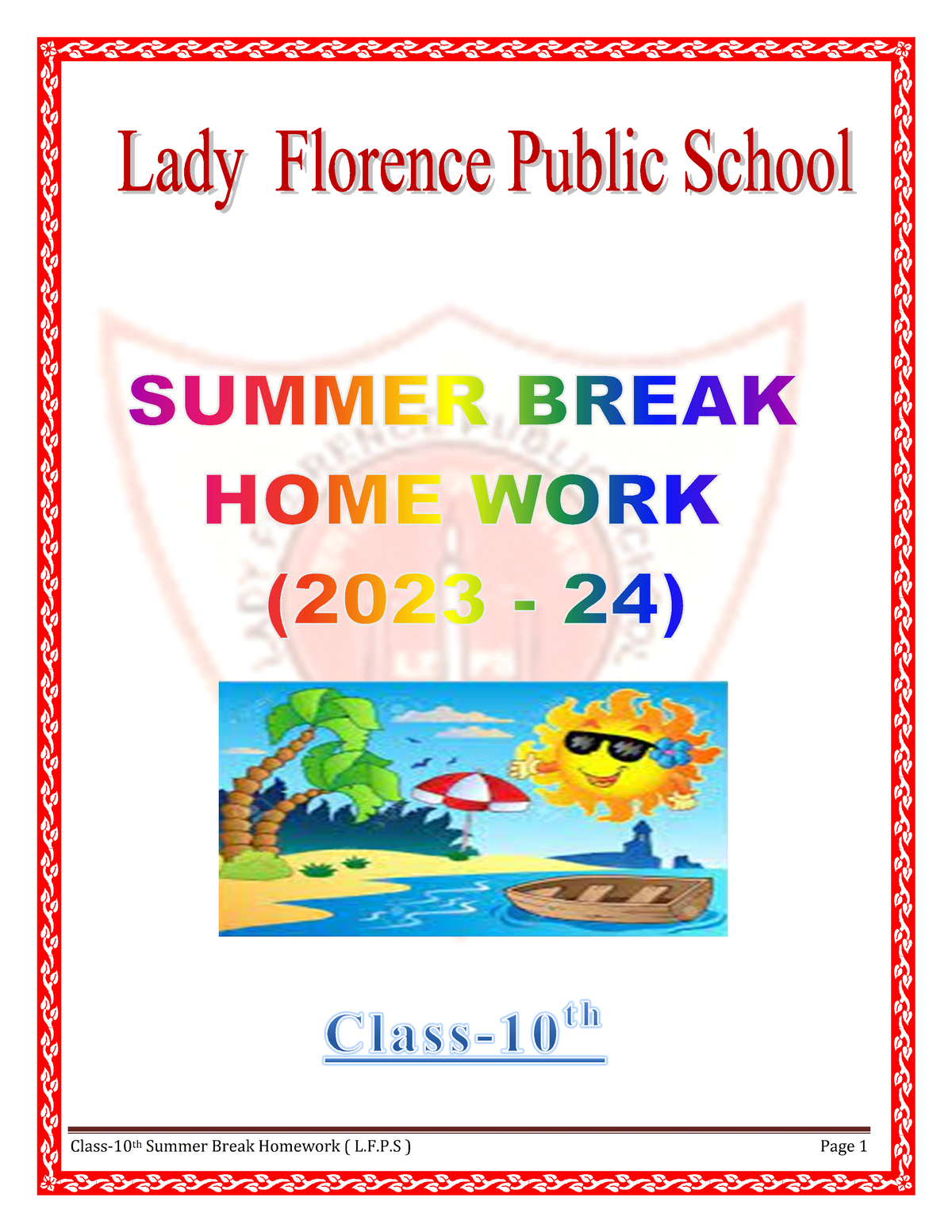 class 10 holiday homework english