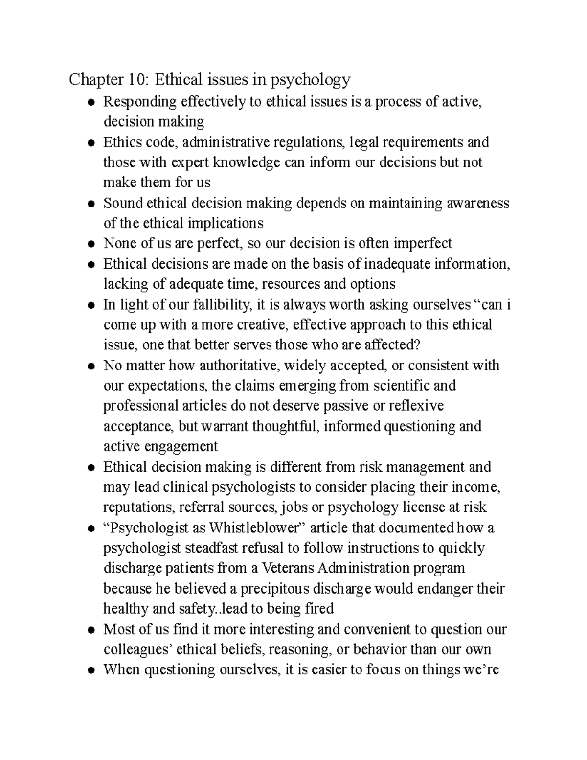 ethical issues in psychology essay